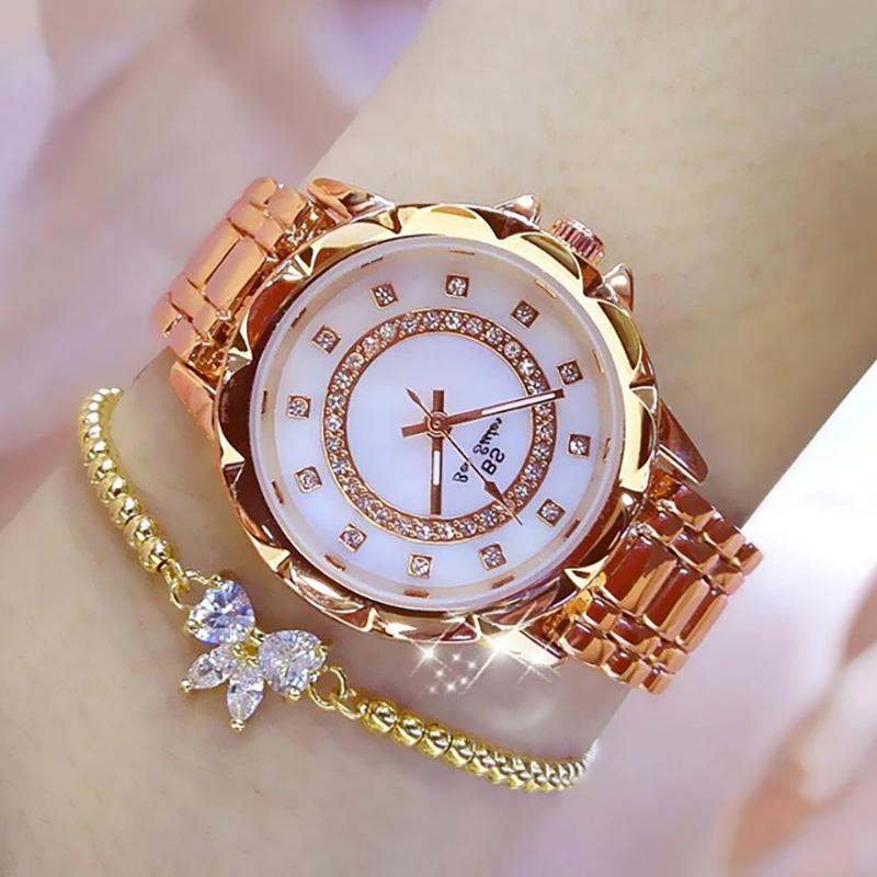 Watch - Sparkling Rhinestones With Stainless Steel Band Quartz Watch