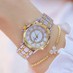 Watch - Sparkling Rhinestones With Stainless Steel Band Quartz Watch