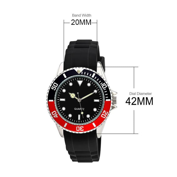 Watch - Spinning Bezel Dial Silicone Strap Quartz Watch