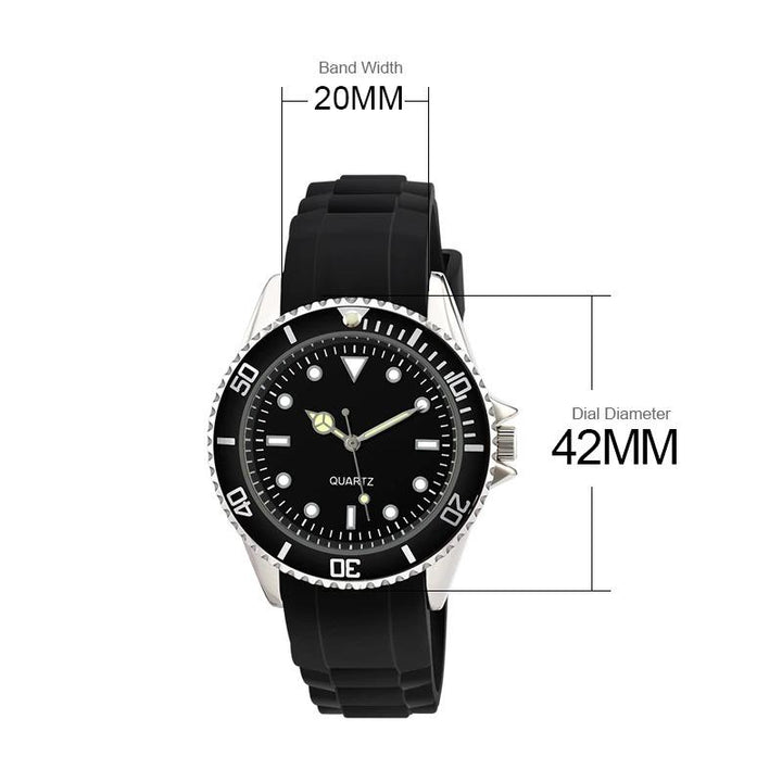 Watch - Spinning Bezel Dial Silicone Strap Quartz Watch