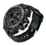Watch - Sporty Digital Dual Time Display Luminous Quartz Watch