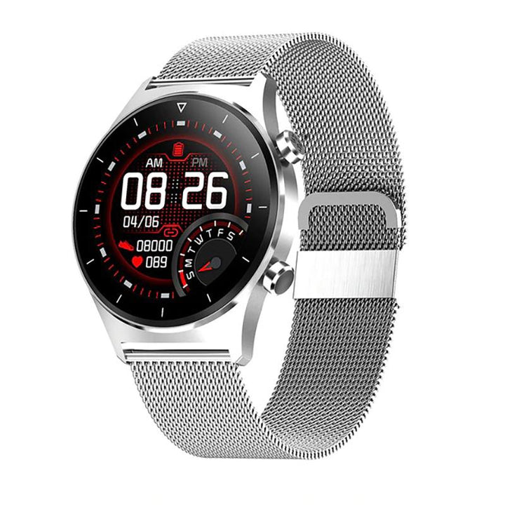 Watch - Sporty Full Touch Round Screen Waterproof Fitness Track Smartwatch