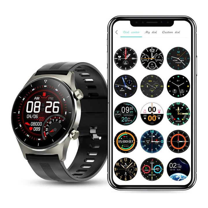 Watch - Sporty Full Touch Round Screen Waterproof Fitness Track Smartwatch