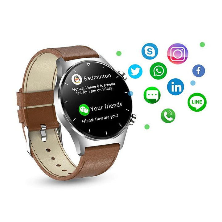 Watch - Sporty Full Touch Round Screen Waterproof Fitness Track Smartwatch