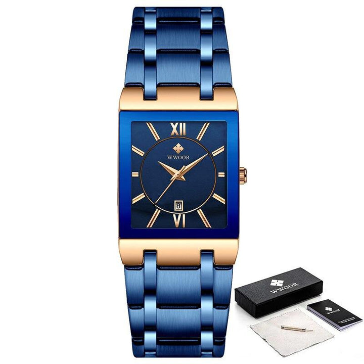 Watch - Square Fashion Steel Band Quartz Watch