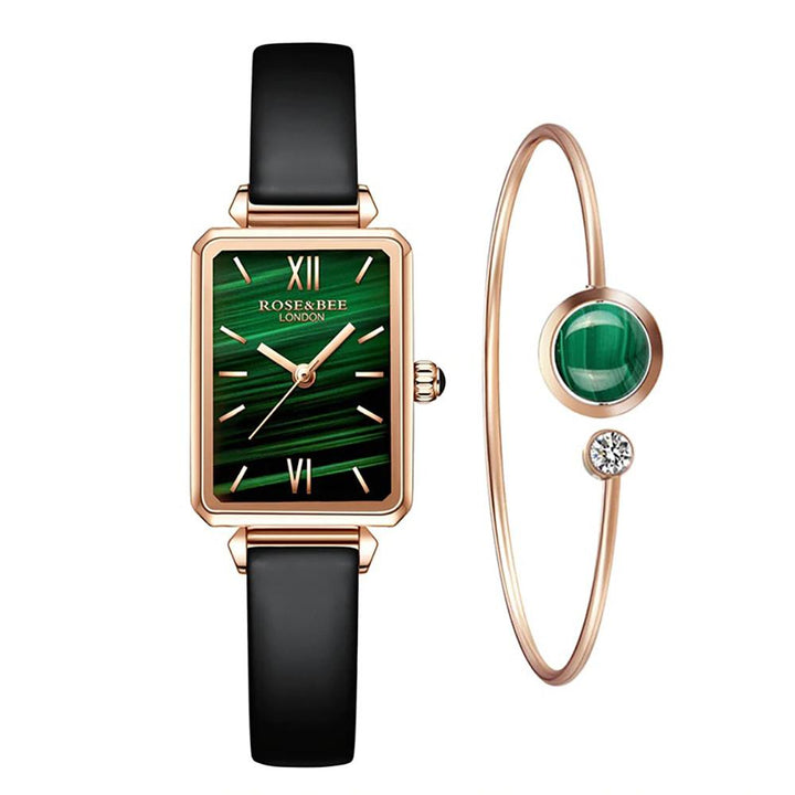 Watch - Square Fashion Wristwatch And Bracelet Set