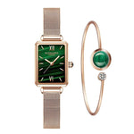 Watch - Square Fashion Wristwatch And Bracelet Set