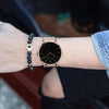 Watch - Stainless Steel Mesh Band Quartz Wristwatch And Bangle Set