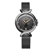 Watch - Stainless Steel Strap Rhinestone Adorned Quartz Watch