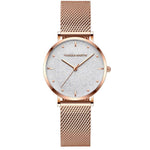 Watch - Starry Sky Dial With Stainless Steel Mesh Band Quartz Watch