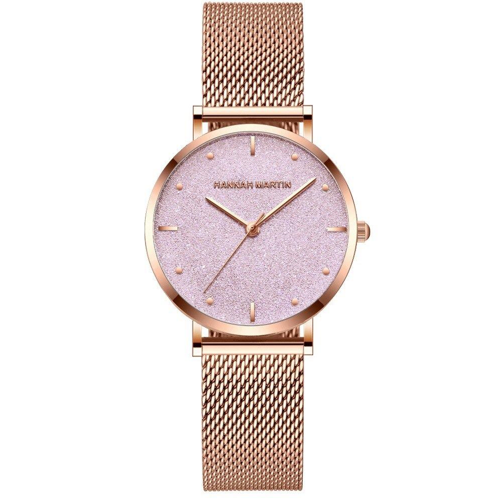 Watch - Starry Sky Dial With Stainless Steel Mesh Band Quartz Watch