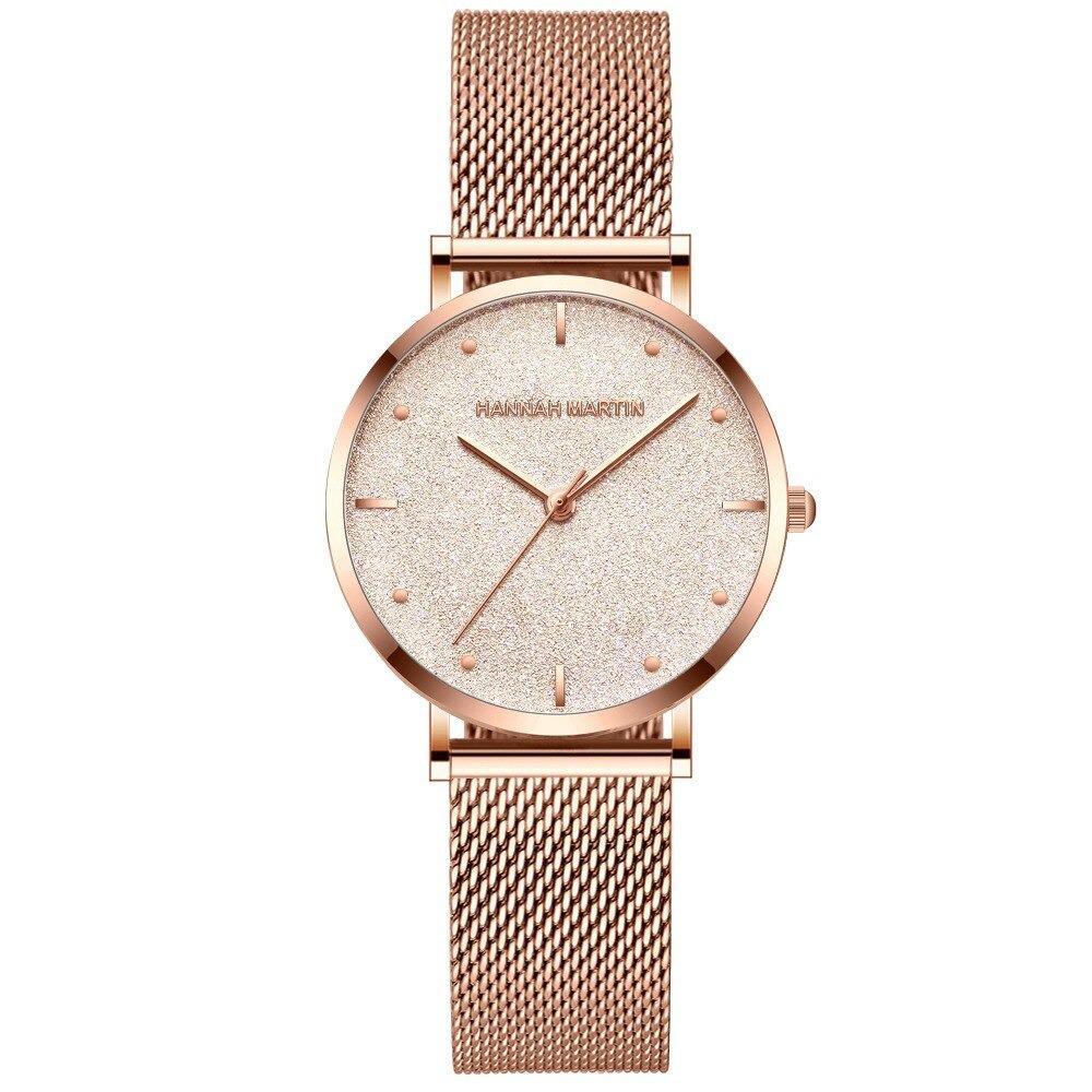 Watch - Starry Sky Dial With Stainless Steel Mesh Band Quartz Watch