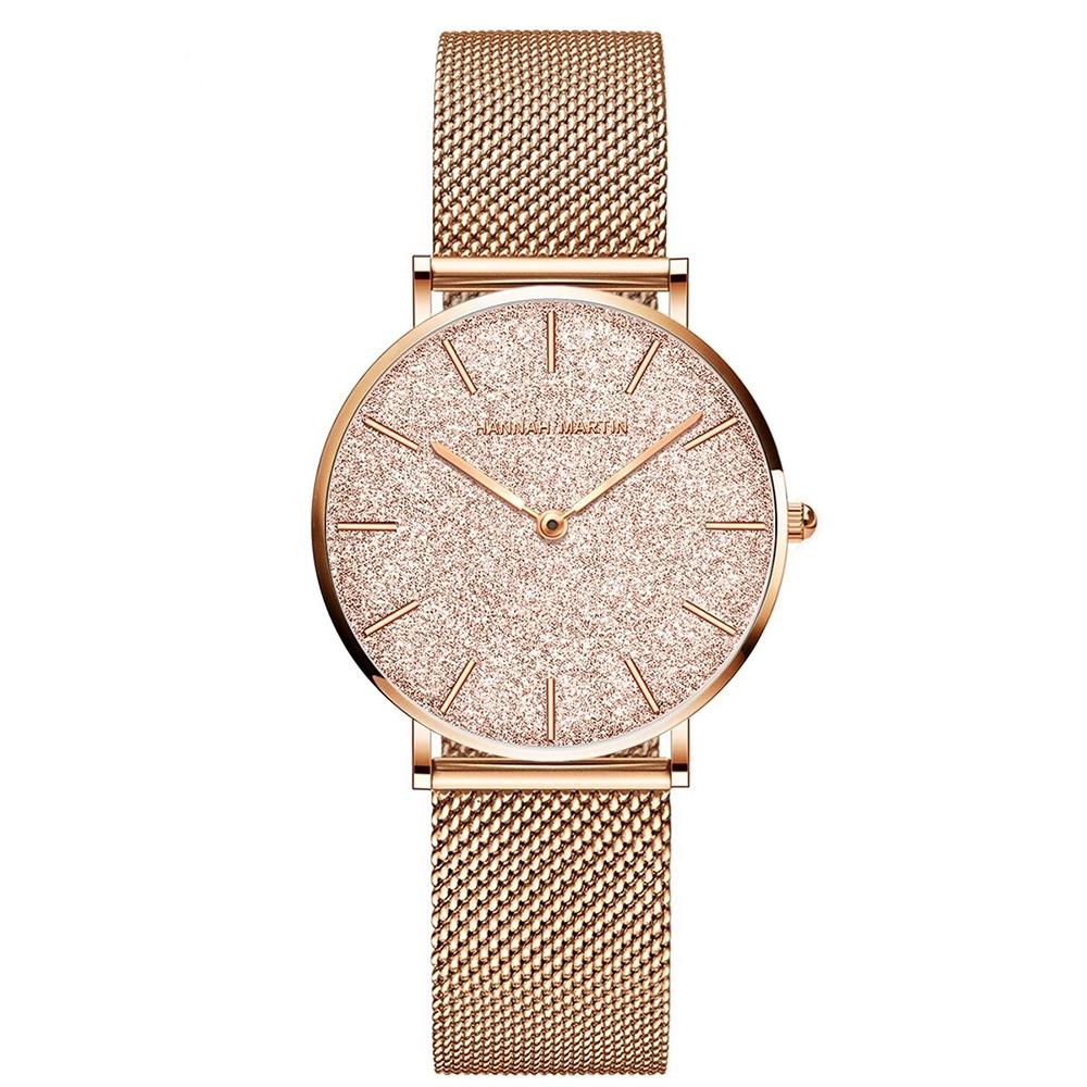 Watch - Starry Sky Dial With Stainless Steel Mesh Band Quartz Watch