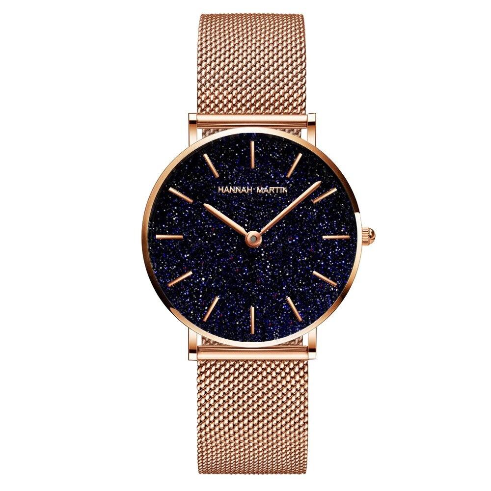 Watch - Starry Sky Dial With Stainless Steel Mesh Band Quartz Watch