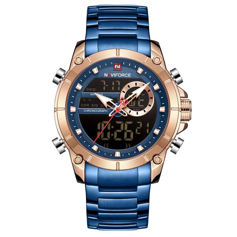 Watch - Striking Digital Dual Time Display Chronograph Watch