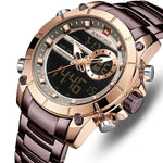 Watch - Striking Digital Dual Time Display Chronograph Watch