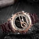 Watch - Striking Digital Dual Time Display Chronograph Watch