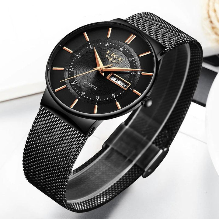 Watch - Striking Ultra Thin Stainless Steel Mesh Strap Quartz Watch