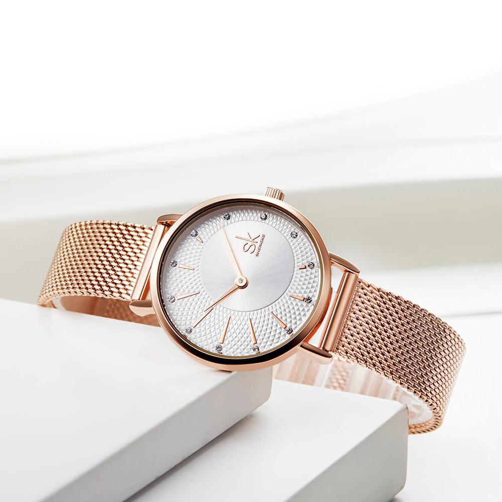 Watch - Stunning Rhinestones With Mesh Band Quartz Watch