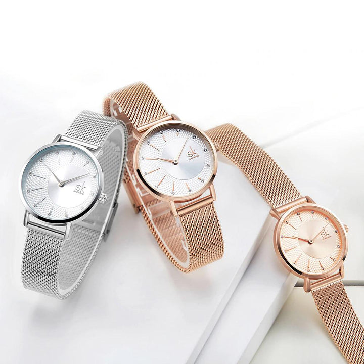 Watch - Stunning Rhinestones With Mesh Band Quartz Watch