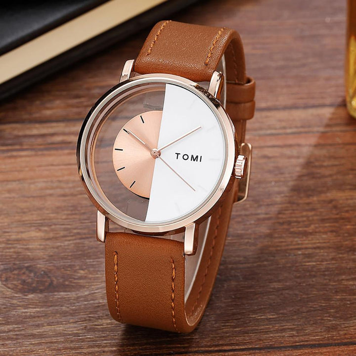 Watch - Stylish Minimalist Leather Band Quartz Watch