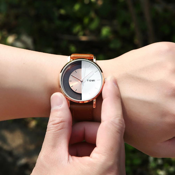 Watch - Stylish Minimalist Leather Band Quartz Watch