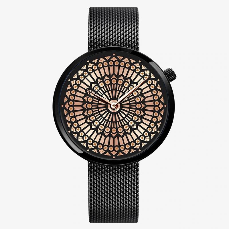 Watch - Stylish Numberless Dial Mesh Band Quartz Watch