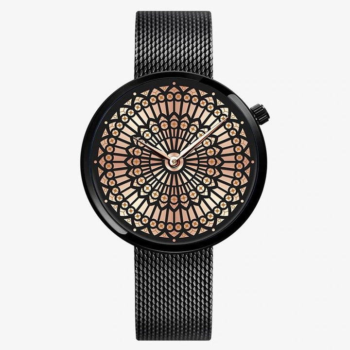 Watch - Stylish Numberless Dial Mesh Band Quartz Watch