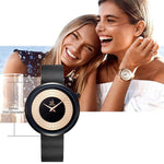 Watch - Stylish Numberless Dial Mesh Band Quartz Watch