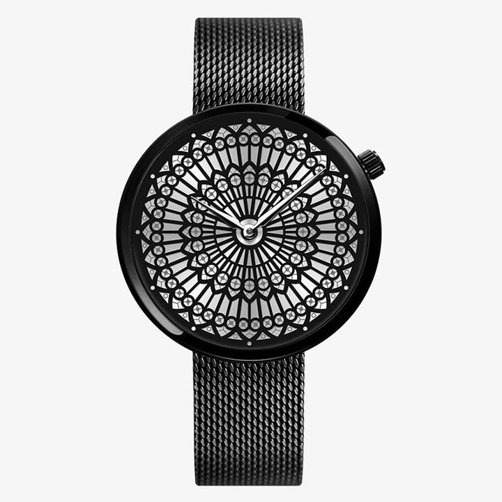 Watch - Stylish Numberless Dial Mesh Band Quartz Watch