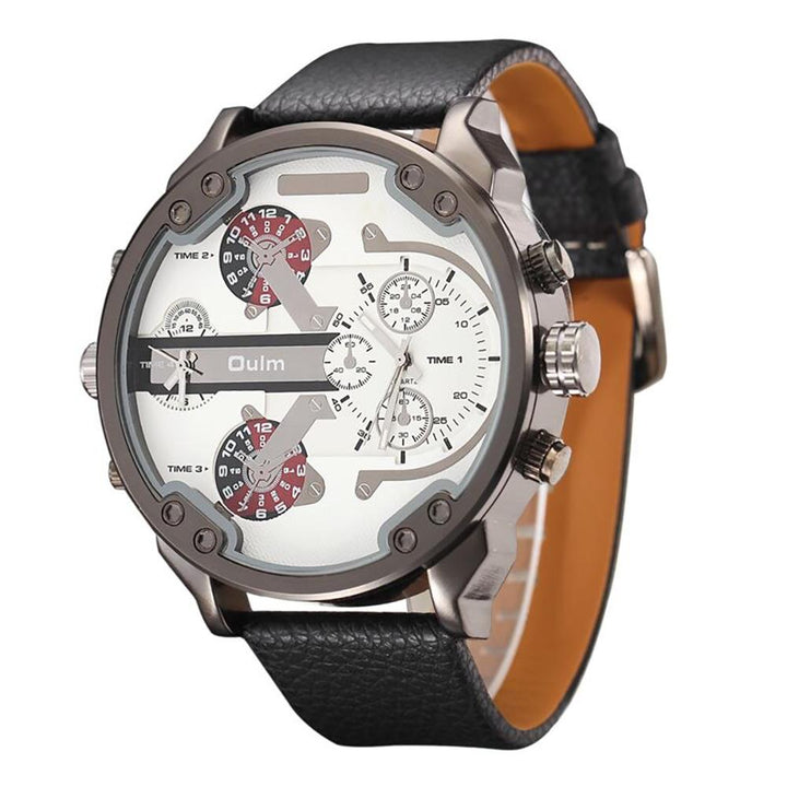 Watch - The Fearless: Leather Steel Strap Quartz Watch