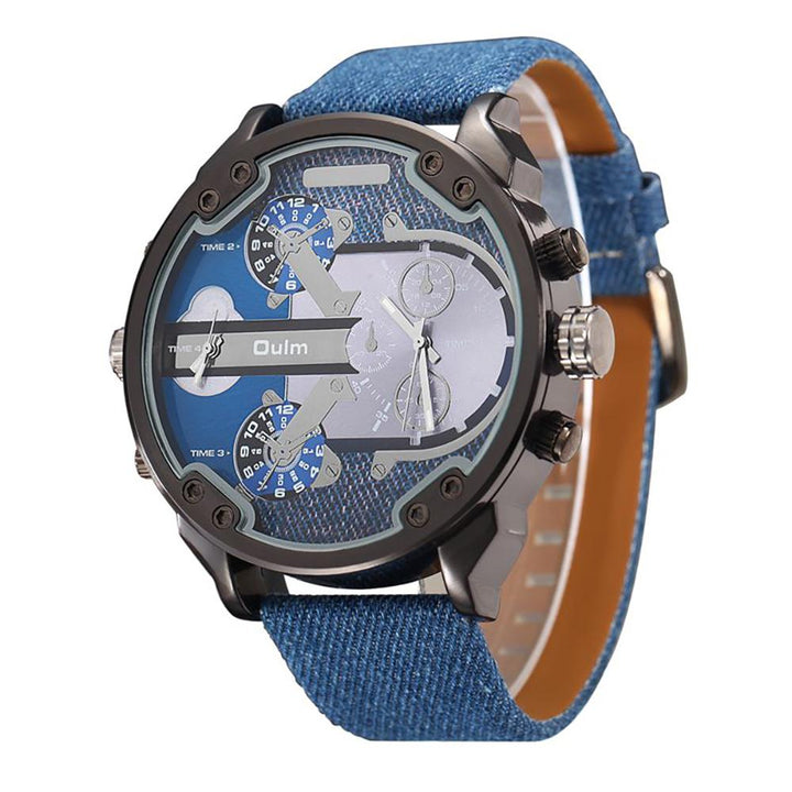 Watch - The Fearless: Leather Steel Strap Quartz Watch