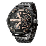 Watch - The Fearless: Leather Steel Strap Quartz Watch