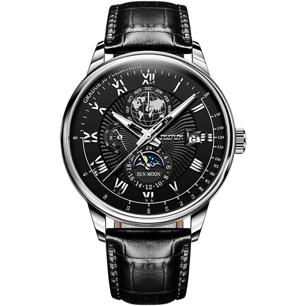 Watch - Three Dimensional Dial Moon Phase Automatic Mechanical Watch