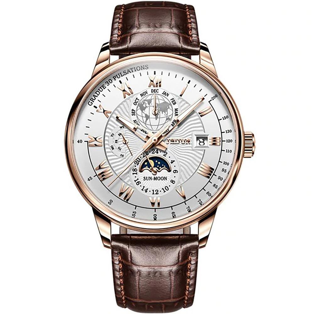 Watch - Three Dimensional Dial Moon Phase Automatic Mechanical Watch