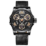Watch - Top Class Rotating Wheel Dial Leather Strap Quartz Watch