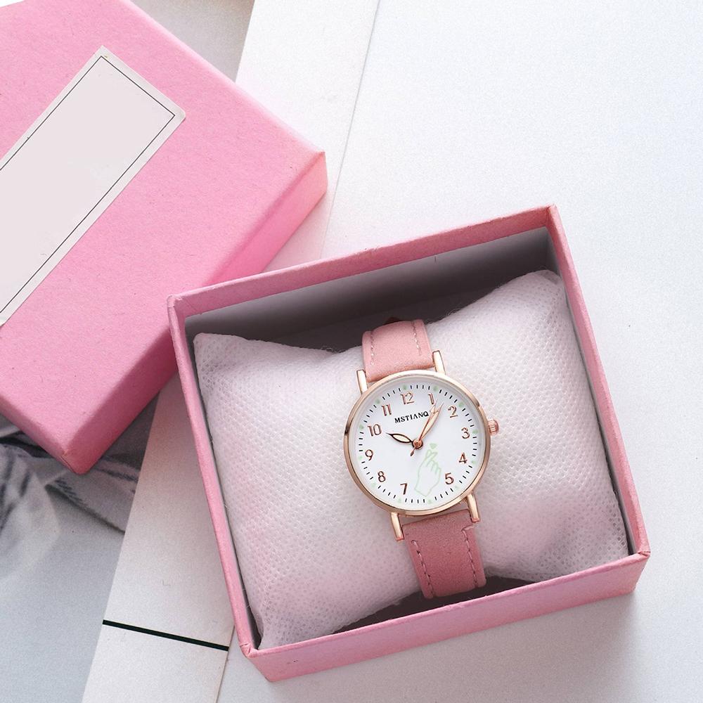 Watch - Trendy Luminous Leather Strap Quartz Watch