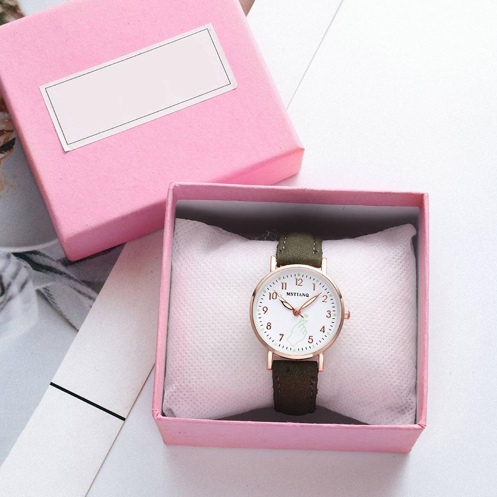 Watch - Trendy Luminous Leather Strap Quartz Watch