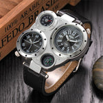 Watch - Two Time Zone Unique Design Men's Quartz Watches