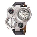 Watch - Two Time Zone Unique Design Men's Quartz Watches