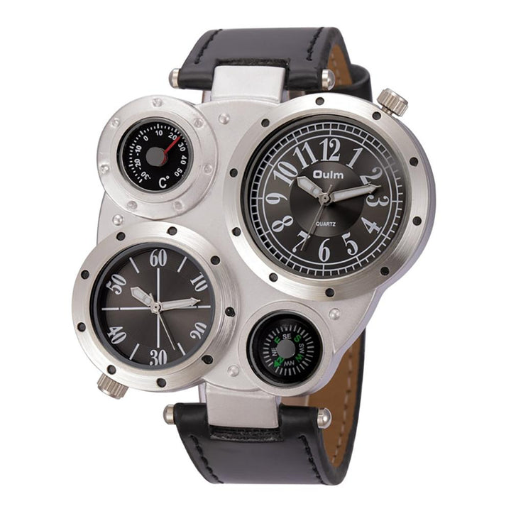 Watch - Two Time Zone Unique Design Men's Quartz Watches