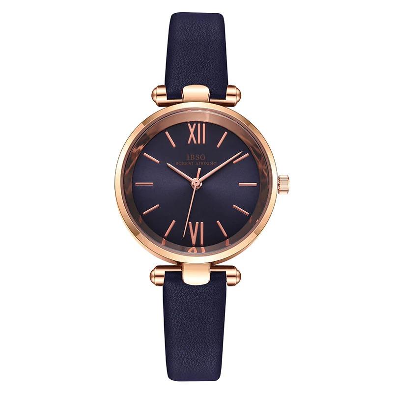 Watch - Ultra-Thin Glossy Dial Leather Band Quartz Watch