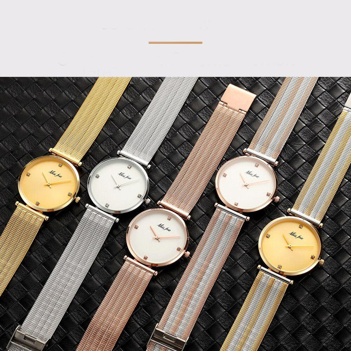 Watch - Ultra Thin Stainless Steel Triomphe Mesh Quartz Watch