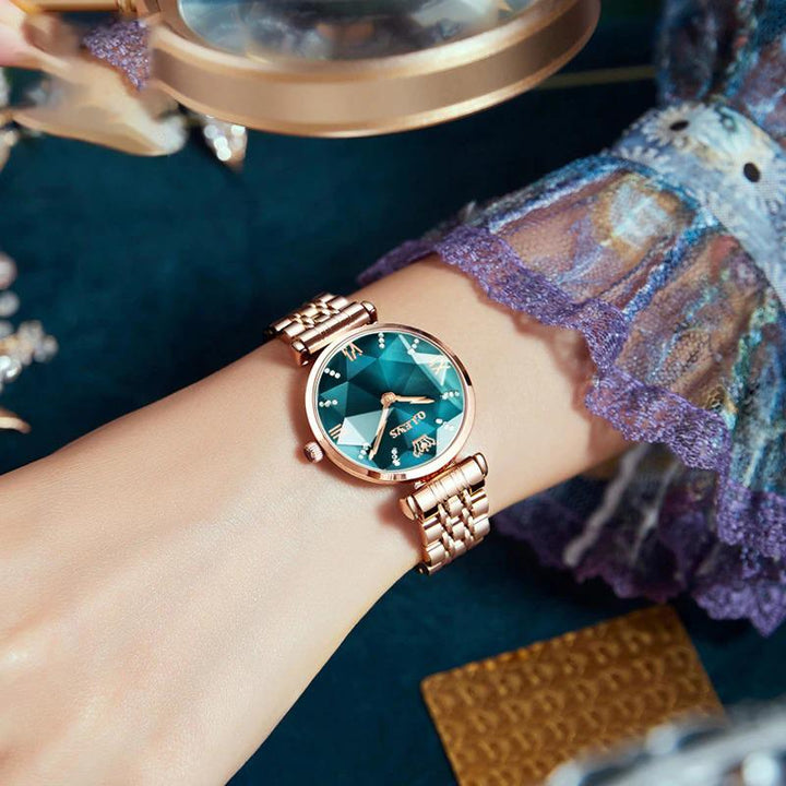 Watch - Unique Fashion Diamond Cutting Design Quartz Watch