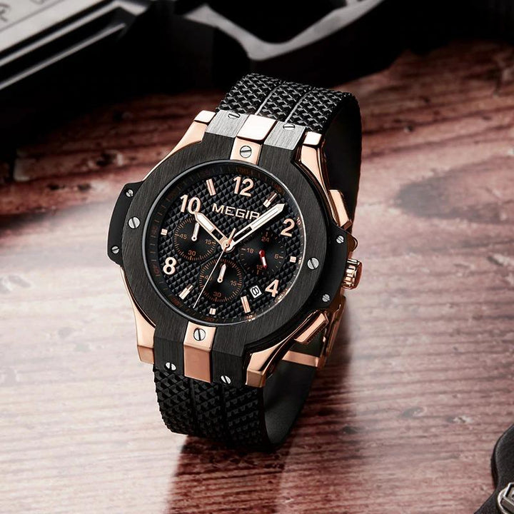 Watch - Water-Resistant Multi-Dial Chronograph Quartz Watch