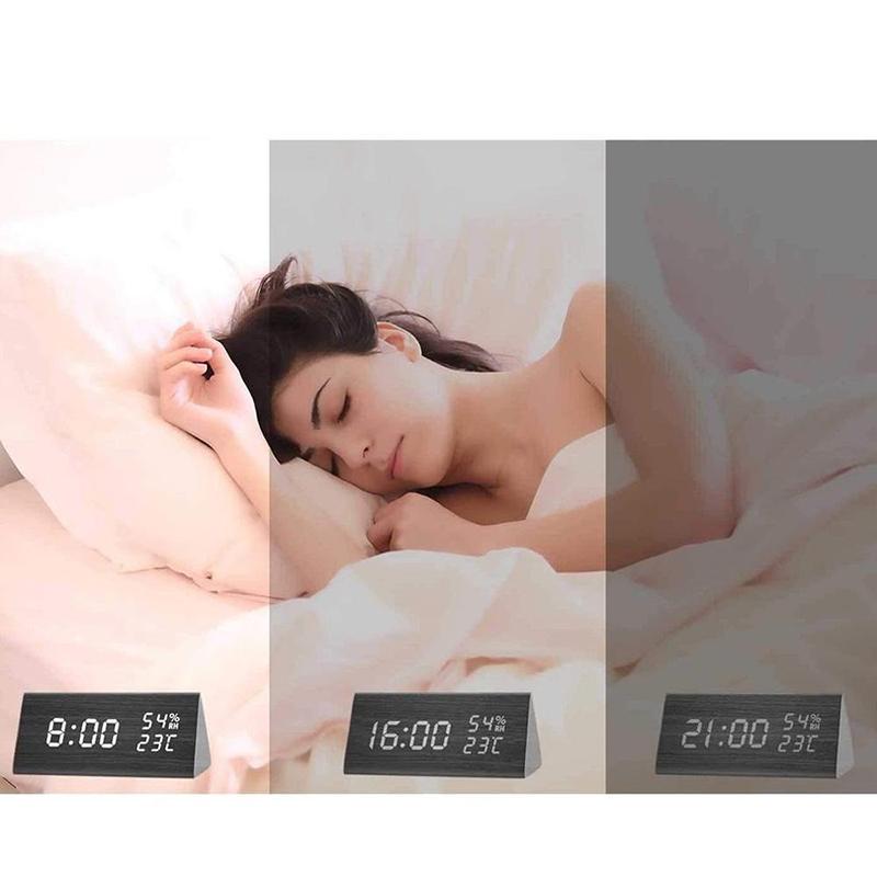 Watch - Wooden Digital Alarm Clock With Voice Control