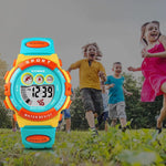 Colorful Waterproof Digital LED Display Chronograph Watches for Kids