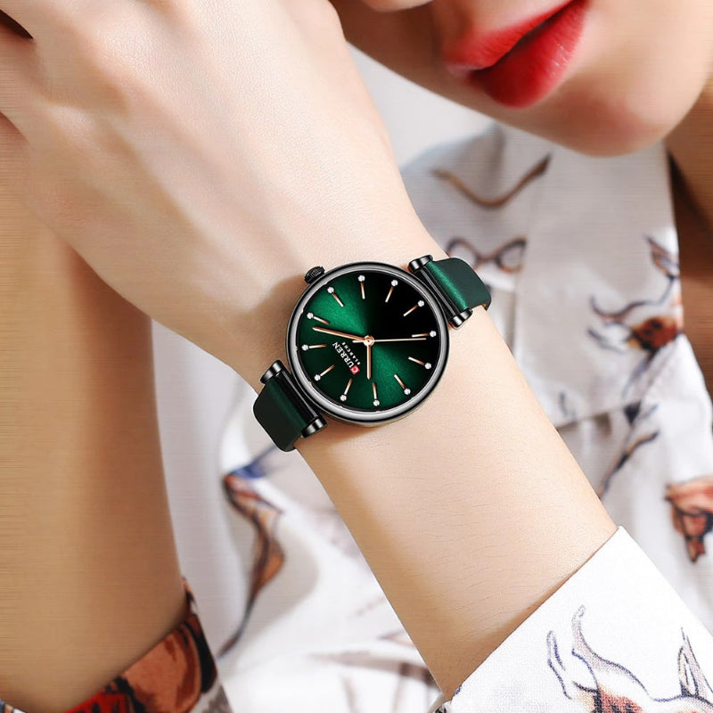 Classy Ultra-thin Vegan Leather Strap Quartz Watches