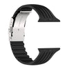 Trendy Silicone Strap with Stainless Steel Buckle for Apple Watches