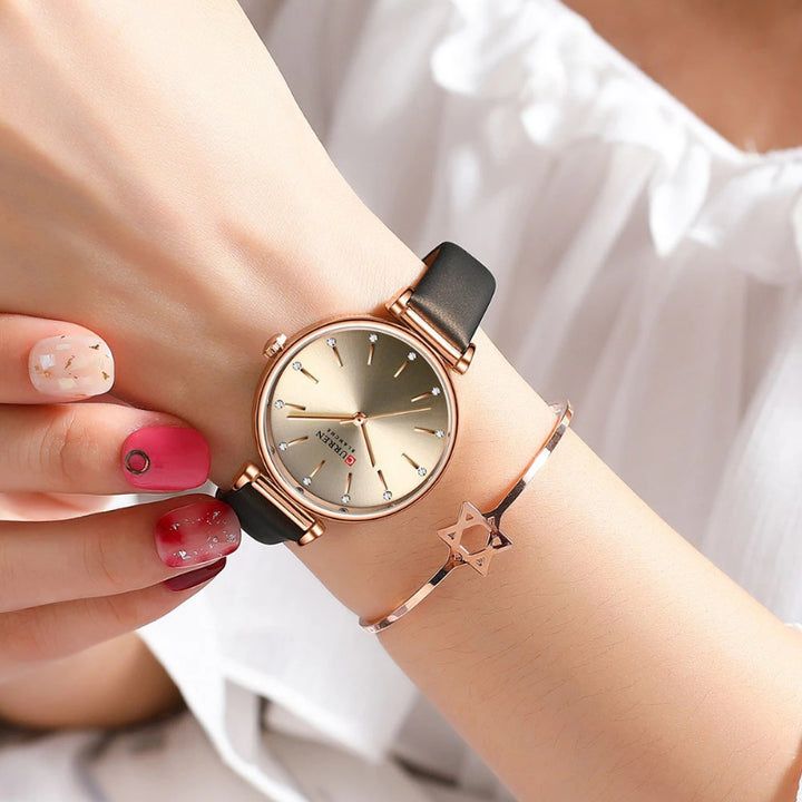 Classy Ultra-thin Vegan Leather Strap Quartz Watches